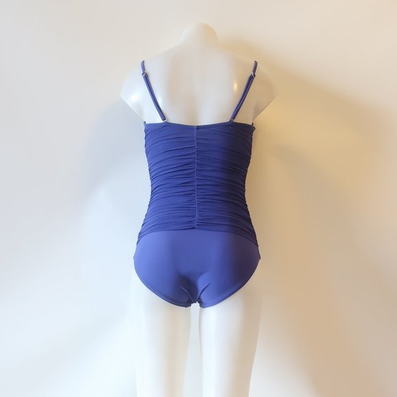 Womens Be Creative Purple Ruched One Piece Swimsuit S * - Picture 9 of 13
